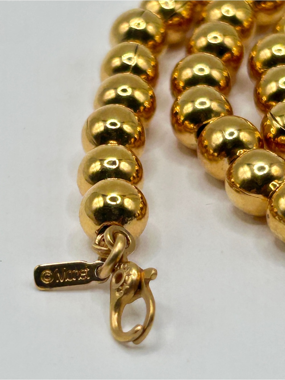 Vintage Monet Gold Beaded Necklace - Timeless Women’s Jewelry - Picture 8 of 9